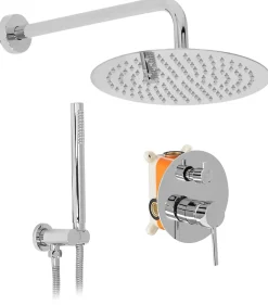 Rea Kit De Douche Encastré Lungo Chrome 17X16X36,5Cm + Box