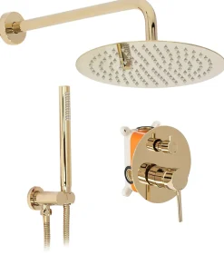 Rea Kit De Douche Encastré Lungo Gold 17X16X36,5Cm + Box