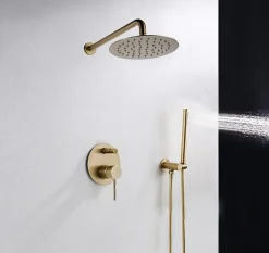 Rea Kit De Douche Encastré Lungo Gold 17X16X36,5Cm + Box