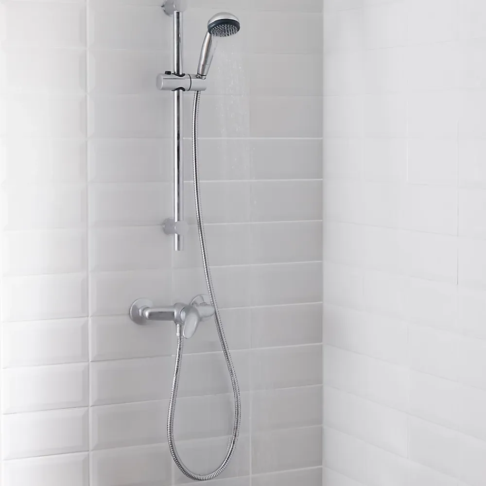 GoodHome Kit de douche mécanique chrome Blyth