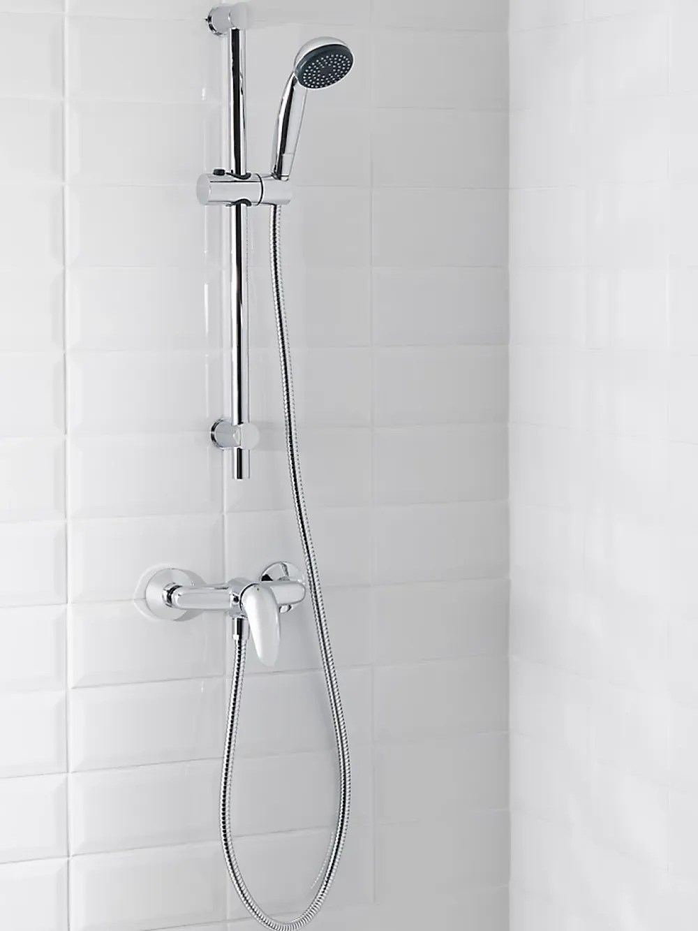 GoodHome Kit de douche mécanique chrome Blyth