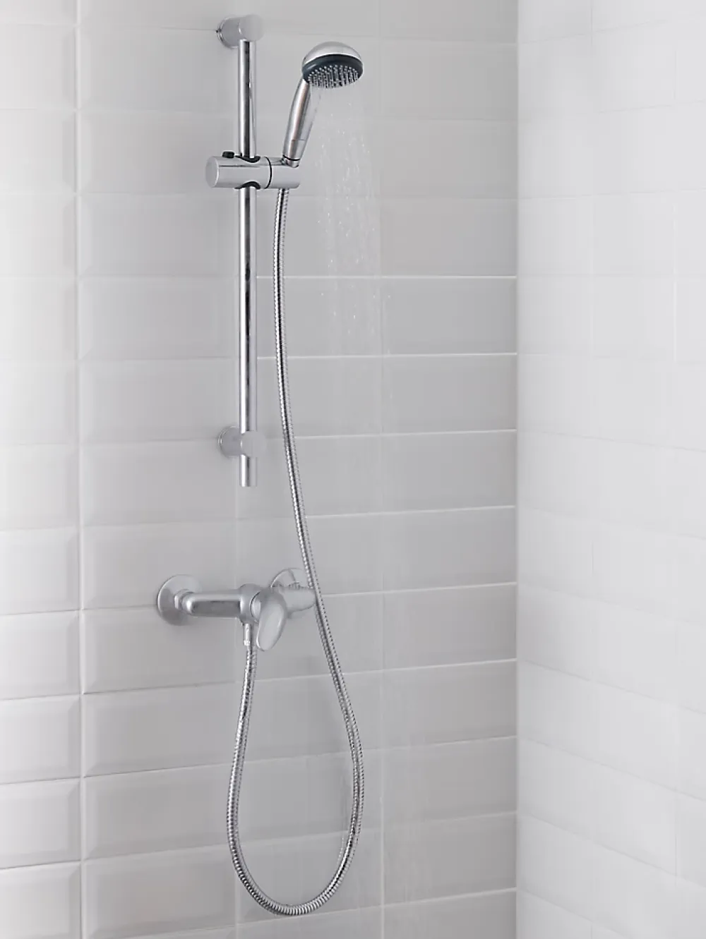 GoodHome Kit de douche mécanique chrome Blyth