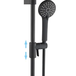 Colonne De Douche Sans Robinetterie|Bain-Bain Kit de douche Noir Mat ARIA -