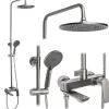 Colonne De Douche Mécanique|Rea Kit De Douche Avalon Titanium 50X23X153Cm