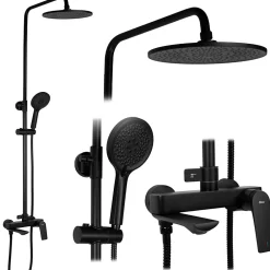 Colonne De Douche Mécanique|Rea Kit De Douche Avalon Black 50X23X153Cm