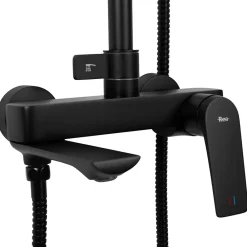 Colonne De Douche Mécanique|Rea Kit De Douche Avalon Black 50X23X153Cm