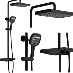 Rea Kit De Douche Bari Black 37X31X100Cm