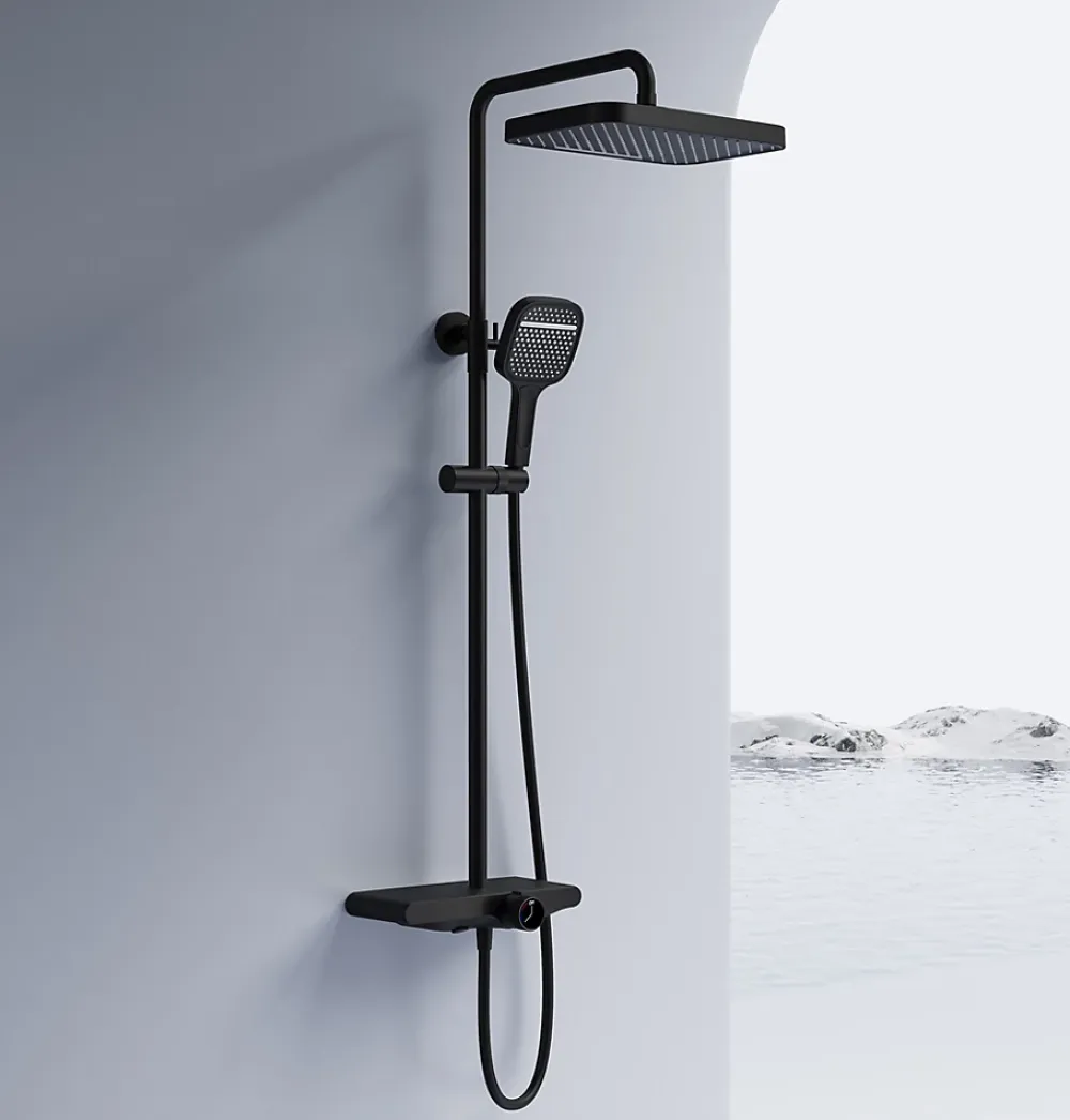 Rea Kit De Douche Bari Black 37X31X100Cm