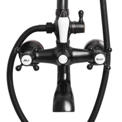 Colonne De Douche Mécanique|Rea Kit De Douche Bergamo Black 50X21X150Cm