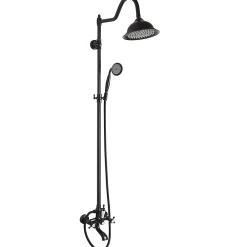 Colonne De Douche Mécanique|Rea Kit De Douche Bergamo Black 50X21X150Cm