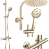 Colonne De Douche Mécanique|Rea Kit De Douche Bliss Thermostat Brush Gold 38,5X27,5X100Cm