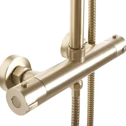 Colonne De Douche Mécanique|Rea Kit De Douche Bliss Thermostat Brush Gold 38,5X27,5X100Cm