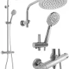 Colonne De Douche Mécanique|Rea Kit De Douche Bliss Thermostat Chrome 38,5X27,5X100Cm