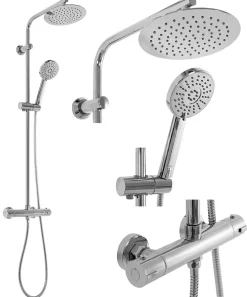 Colonne De Douche Mécanique|Rea Kit De Douche Bliss Thermostat Chrome 38,5X27,5X100Cm