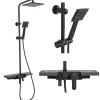 Colonne De Douche Mécanique|Rea Kit De Douche Bravo Black 45X40X105Cm
