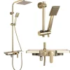Colonne De Douche Mécanique|Rea Kit De Douche Bravo Brush Gold 45X40X105Cm