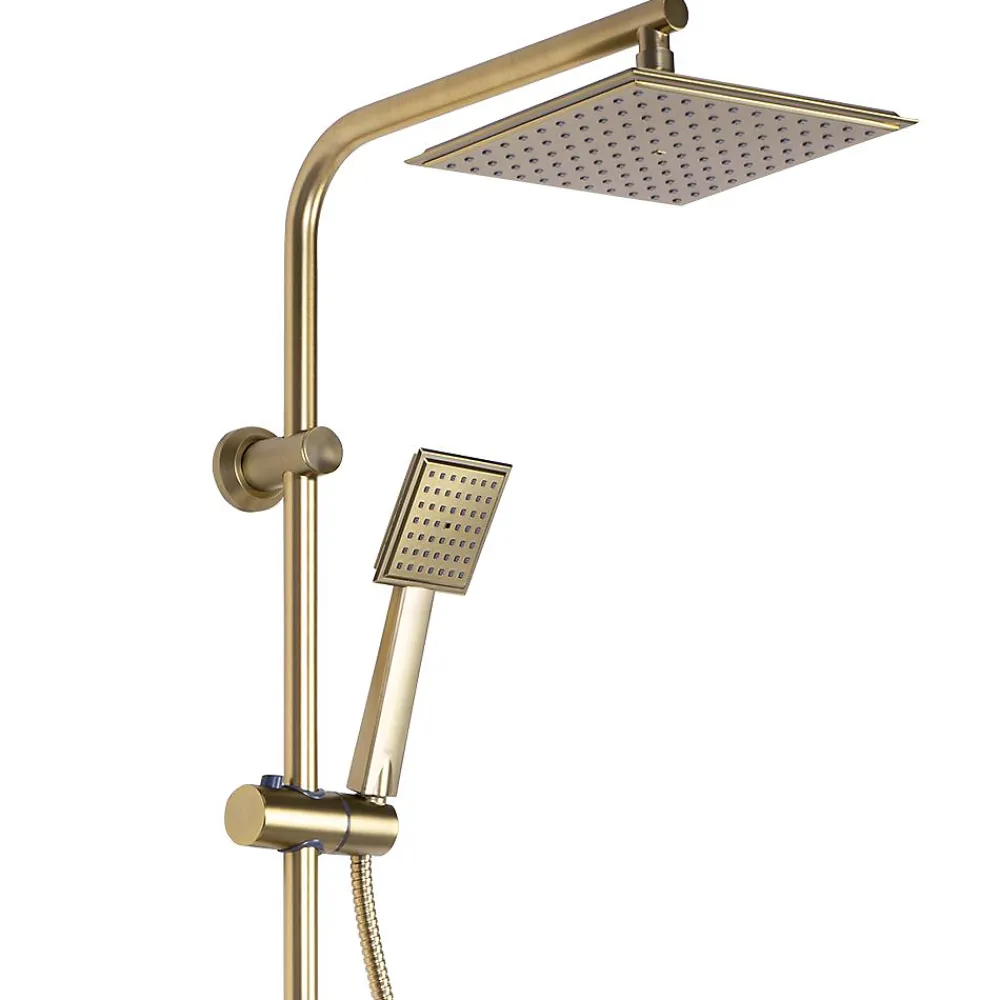 Colonne De Douche Mécanique|Rea Kit De Douche Bravo Brush Gold 45X40X105Cm