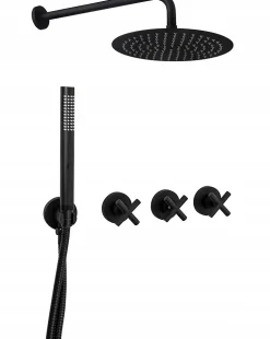 Colonne De Douche Encastrable|Rea Kit De Douche Exit Black 51X30X36Cm