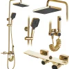 Colonne De Douche Mécanique|Rea Kit De Douche Helix Gold 38X30X114,5Cm