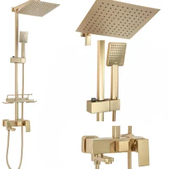 Rea Kit De Douche Jack Brush Gold 45X21,5X102Cm