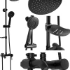 Rea Kit De Douche Luis Black 45X21X100Cm