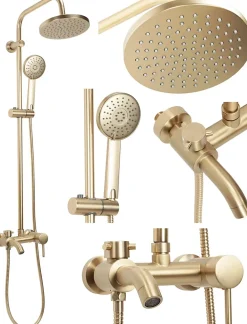 Rea Kit De Douche Luis Brush Gold 45X21X100Cm