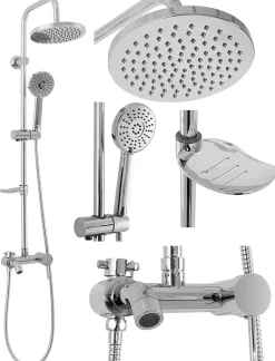 Rea Kit De Douche Luis Chrome 45X21X100Cm