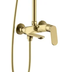 Colonne De Douche Mécanique|Rea Kit De Douche Marco Brush Gold 25X12,5X117Cm