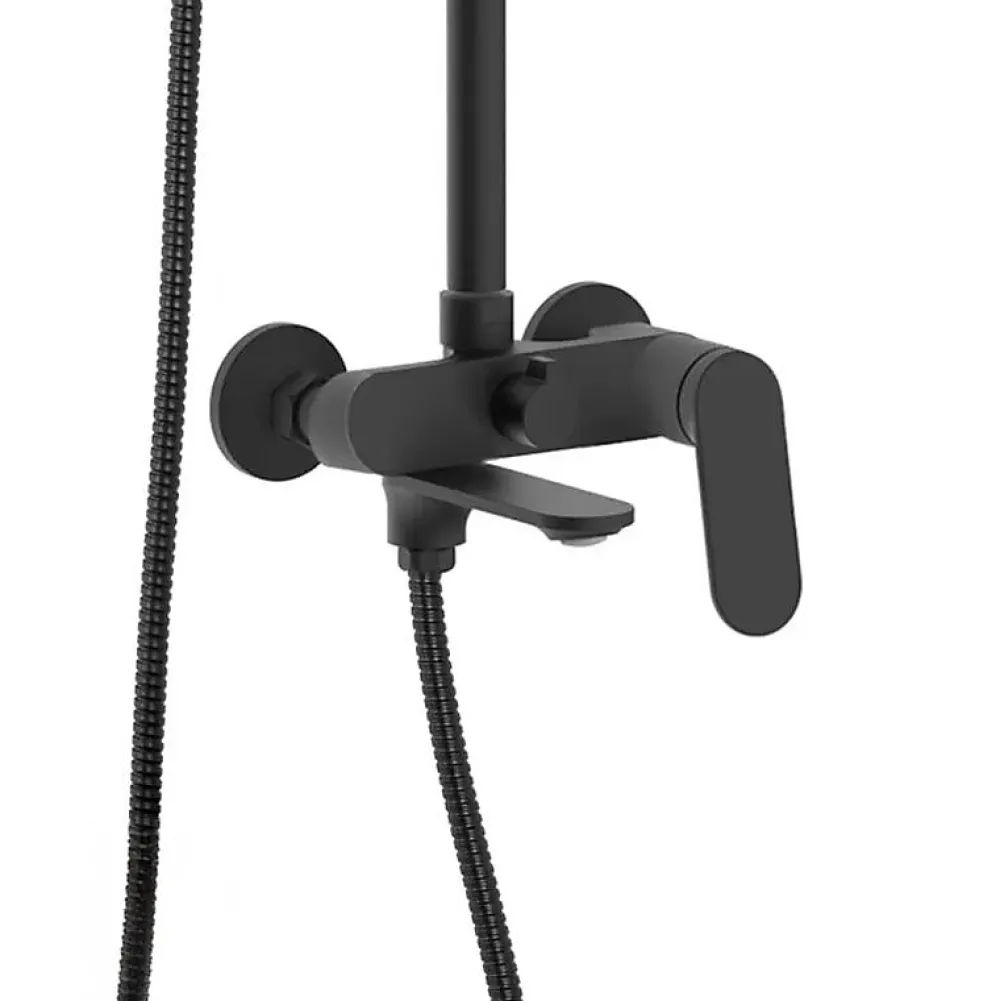 Colonne De Douche Mécanique|Rea Kit De Douche Marco Black 25X12,5X117Cm