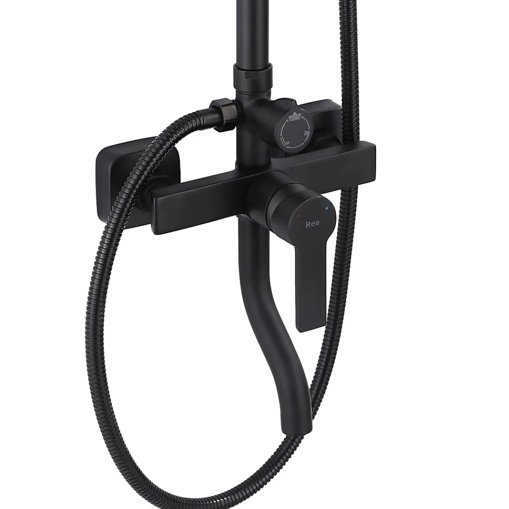 Colonne De Douche Mécanique|Rea Kit De Douche My2021-77B Argus Black 44X23X144Cm
