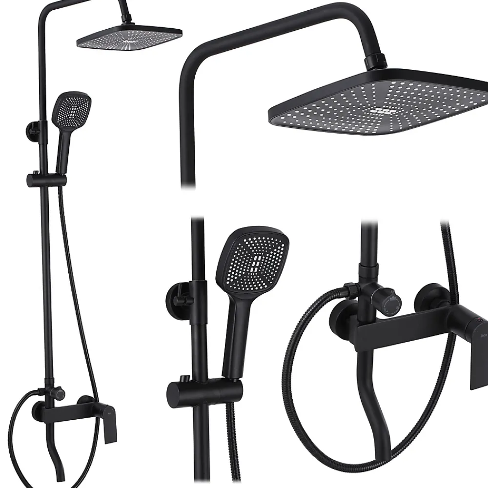 Colonne De Douche Mécanique|Rea Kit De Douche My1902-77B Storm Black 19X23X136Cm