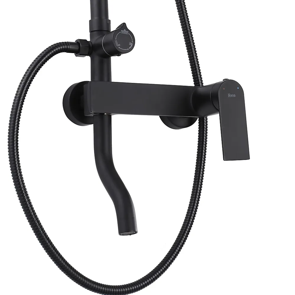 Colonne De Douche Mécanique|Rea Kit De Douche My1902-77B Storm Black 19X23X136Cm