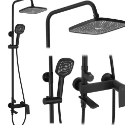 Colonne De Douche Mécanique|Rea Kit De Douche My1902-78B Storm Black 19X23X136Cm