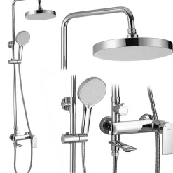Colonne De Douche Mécanique|Rea Kit De Douche My2102-78C Veneta Chrome 19X25X136Cm