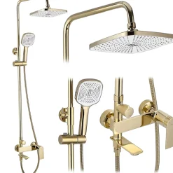 Colonne De Douche Mécanique|Rea Kit De Douche My1902-78G Storm Gold 19X23X136Cm