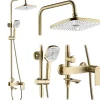 Rea Kit De Douche My1902-78Gg Storm Brush Gold 45X19X136Cm