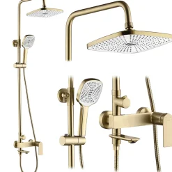 Rea Kit De Douche My1902-78Gg Storm Brush Gold 45X19X136Cm
