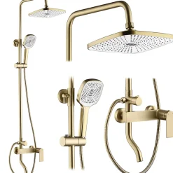 Rea Kit De Douche My1902-77Gg Storm Brush Gold 45X19X144Cm