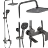 Colonne De Douche Mécanique|Rea Kit De Douche My1902-78H Storm Titanium 19X23X136Cm
