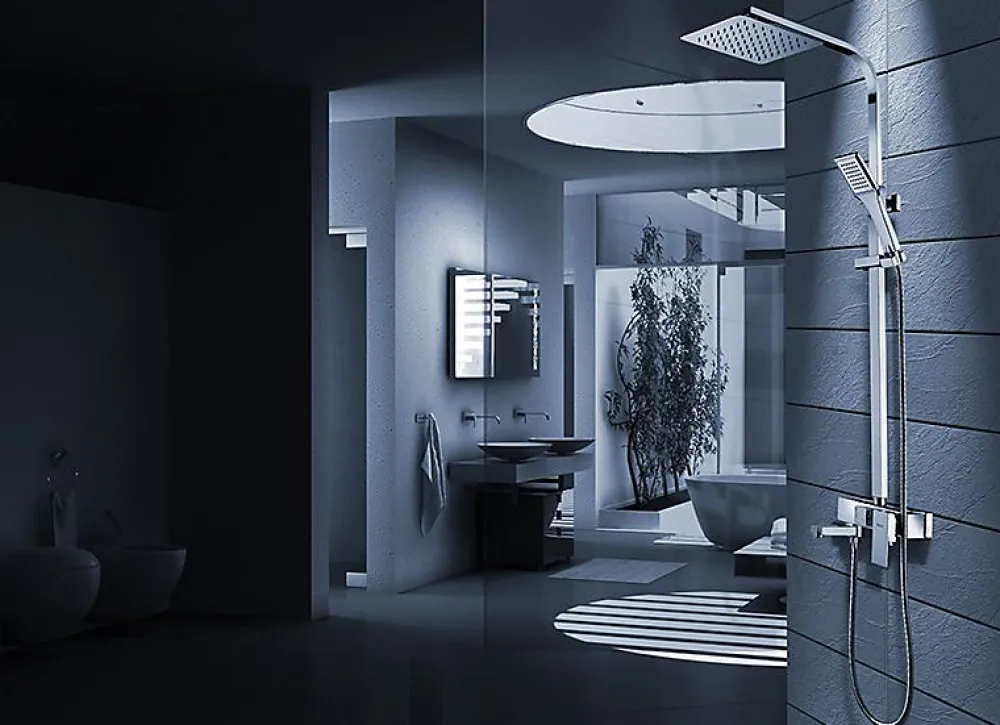 Colonne De Douche Mécanique|Rea Kit De Douche Navaro Chrome 14,5X21,5X119,5Cm