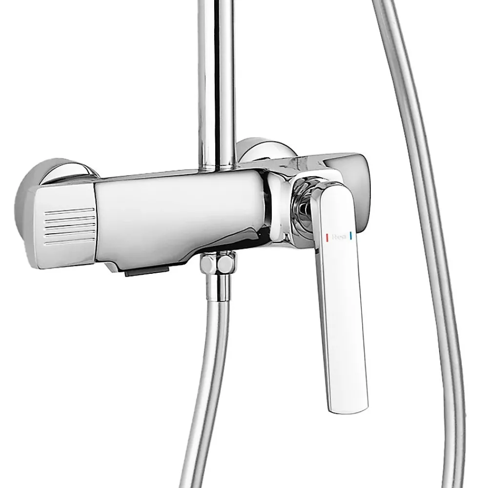 Colonne De Douche Mécanique|Rea Kit De Douche Rebel Chrome 17X25X135,5Cm