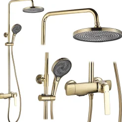 Rea Kit De Douche Rebel Gold 17X25X135,5Cm