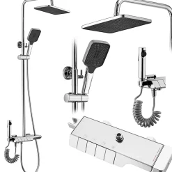 Rea Kit De Douche Rob Thermostat Chrome 11,5X33X115Cm