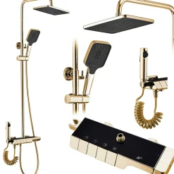 Rea Kit De Douche Rob Thermostat Gold 11,5X33X115Cm
