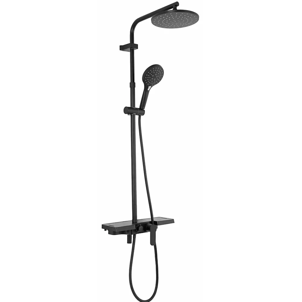 Colonne De Douche Mécanique|Rea Kit De Douche Santos Black 13,5X40X117Cm