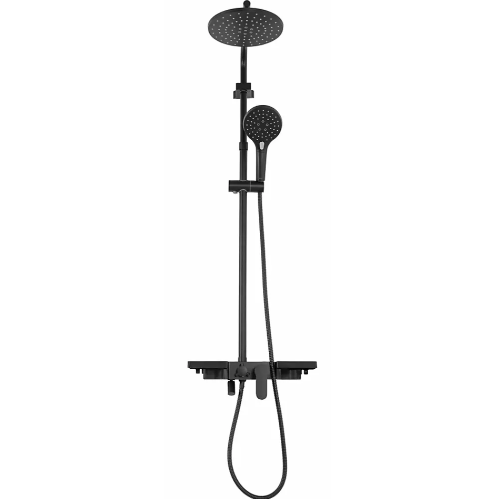 Colonne De Douche Mécanique|Rea Kit De Douche Santos Black 13,5X40X117Cm