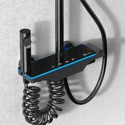 Colonne De Douche Mécanique|Rea Kit De Douche Savio Led Black 13X28X120Cm