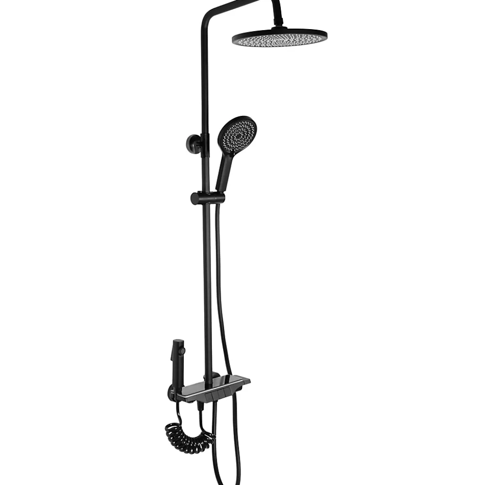 Colonne De Douche Mécanique|Rea Kit De Douche Savio Led Black 13X28X120Cm