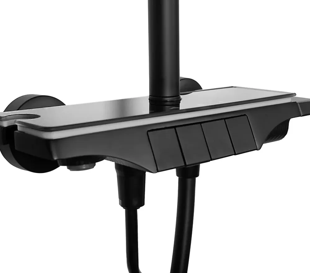 Colonne De Douche Mécanique|Rea Kit De Douche Savio Led Black 13X28X120Cm