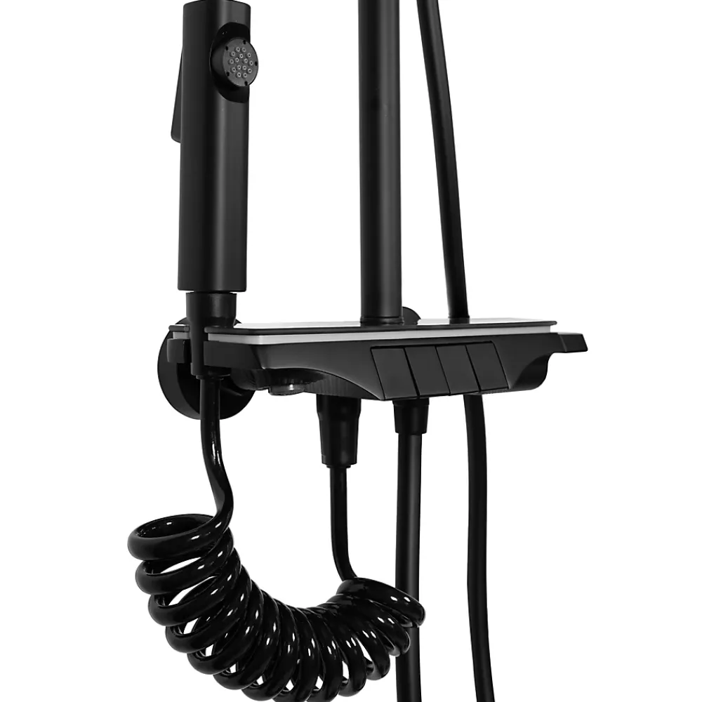 Colonne De Douche Mécanique|Rea Kit De Douche Savio Led Black 13X28X120Cm